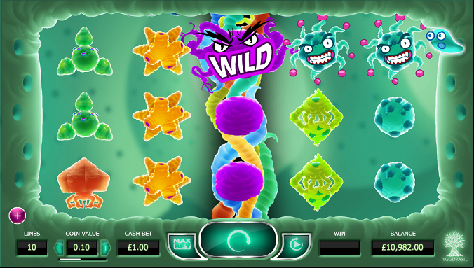 Cyrus the Virus Slot Reels View